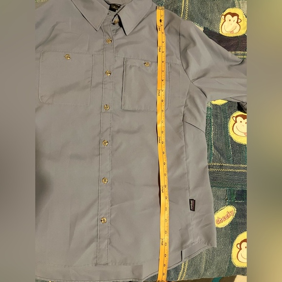 Patagonia long sleeve button down shirt blue medium - Picture 5 of 7